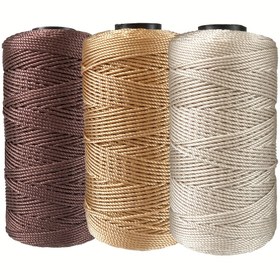 Resim 3 Paket Spincozy Çok Renkli Polyester İplik, 1.5mm Kalınlık, Her Biri 100g, Tığ İşi Örgü, Şapka, Ayakkabı, Paspas, Çanta ve Küçük El Sanatları Projeleri için - Çeşitli Renkler Mevcut 