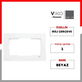 Resim Viko | Karre Ikili Priz Çerçeve [beyaz] 