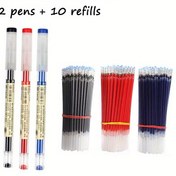 Resim 0.35MM Jel Kalemler Seti, İğne Uçlu Jel Kalem, Siyah Mavi Kırmızı Mürekkep, Pürüzsüz Yazma, Kanamaz, Büyük Kapasiteli Ofis Kalem, Öğrenci Çalışması, Yazma, Sınav Kalem 