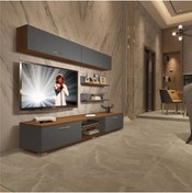 Resim Decoraktiv Eko 5 Mdf Dvd Tv Ünitesi Tv Sehpası - Ceviz - Antrasit 