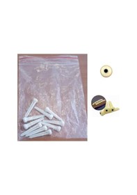 Resim Maxtone Ms021w Akustik Gitar Köprü Pimi - Beyaz 10'lu Paket Aksesuar Nokta Desenli Estetik Tasarım, 10 Adet Ekonomik Paket Ve Güvenli Tel Tutuşu 