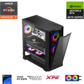 Resim Eternal Power Ryzen 7 9800X3D 64GB Ddr5 1tb M.2 Rtx 4070 Super B650 750W 240M 