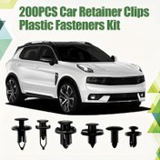 Resim 200 Adet Araba Bağlantı Elemanı Seti - Dayanıklı Plastik Snap-On Klipsler & Tampon Perçinleri, 6mm-10mm Boyutlar, TOYOTA, Ford, HONDA & Tüm Büyük Markalar İçin - Temel Otomobil Gövde Tamir Kiti, Araba Bağlantı Klipsleri 