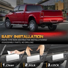 Resim 60 Inç Strobe Işık Şerit LED Arka Lambası Kırmızı (Yurt Dışından) 