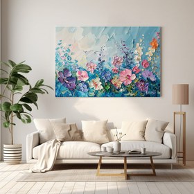 Resim Çiçek Bahçesindeki Bir Gün - 120x80 ( Çok Satan ) 