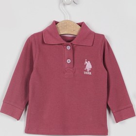 Resim U.S. Polo Assn. U.s. Polo Assn Lisanslı Classic Gül Kurusu Bebek Uzun Kol Yakalı Sweatshirt 