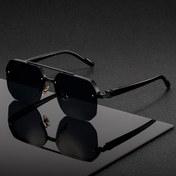 Resim Erkekler ve Kadınlar İçin Trendy Çerçevesiz Moda Gözlükleri - Siyah Demir Çerçeveli Polikarbonik Lensli, Fotoğrafçılık, Partiler ve Tatil Hediyeleri İçin Mükemmel, Her Gün Moda Gözlükleri|Modern Gözlükler|Polikarbonik Lens 