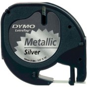 Resim Dymo S0721730 Metalik Gri Letratag Metalik Şerit 12Mm X 4Mt 