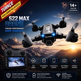 Resim Rose Teknoloji S22MAX Drone Ekranlı Kumanda Tek Tuşla Geri Gelme Çift Bataryalı Uygulama Kontrollü Taşıma Çantanlı Drone 