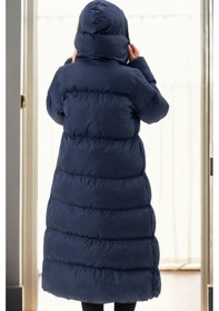 Resim Z6756 Dewberry Bayan Şişme Kaban-lacivert-1 Lacivert-1 