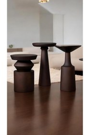 Resim Simillo Home&Living Wood Wooden 3'lü Fiskos Yan Sehpa Timeless Mantar Sehpa - Mushroom Table 3 pieces 