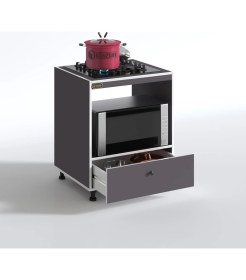 Resim Kenzlife ocak dolabı piraye gri 85*70*60 XLARGE çekmeceli hazır mutfak ankastre gömme ocak için 