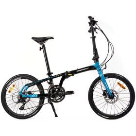 Resim Geotech Fold Up 20.3 20 Jant 18 Vites HD Katlanır Bisiklet - Siyah Mavi 