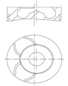 Resim MAHLE 0220114 | Renault Megane 2 1.5 dCi Piston Sekman 76mm (+1.0 mm) (0.20 mm kısa 26 Pim) Takımı 