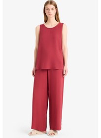 Resim Defacto Regular Fit Yuvarlak Yaka Kolsuz Plaj Üstü-fall İn Love D9762ax25smbr285 Bordo 