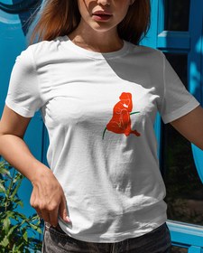 Resim Düşünen Kadın Kadın Tişört 