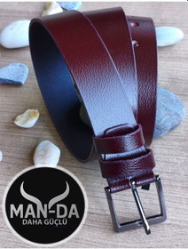 Resim Man-da Deri Manda Derisi Erkek Kemer 