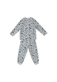 Resim Denokids Süper Dino Erkek Bebek Gri Pijama Takımı Çok Renkli 