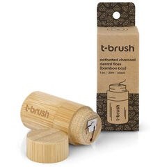 Resim T-Brush Activated Charcoal Bambu Kutu Diş İpi 