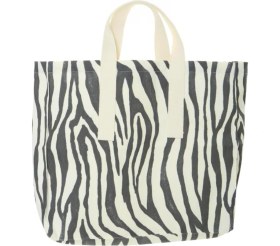 Resim MYBEDESTEN Bez Çanta - Zebra Baskılı Gabardin 