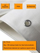 Resim 0.7x93 Metre Beyaz Balkon Örtüsü Branda. Balkon Çadır Bezi. Seperatörü. Uv Katkılı 