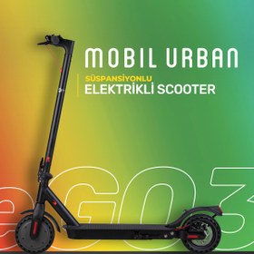 Resim Mobil Urban Katlanabilir Süspansiyonlu Elektrikli Scooter 