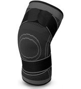 Resim Kosona Spor Baskılı Dokuma Diz Koruyucu, Yeşil/turuncu/siyah Seçenekli, S/m/l/xl/2xl/3xl Bedenler, Nilon-spandex Malzeme Siyah 