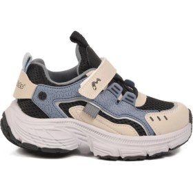 Resim Marco Kids Bej-Siyah Cırtlı Hafif Esnek Erkek Çocuk Spor Ayakkabı 22684 P 