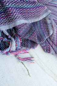 Resim Meander Dokulu Pamuk Peştemal Lacivert - Lacivert / 95x180 