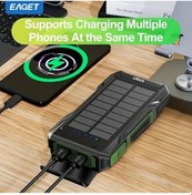 Resim Cloud011 Eaget 10000mah Army Green Solar Power Bank El Feneri Krank Şarj Kamp Haki Yeşili 