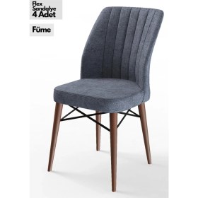 Resim Canisa Concept Canisa Flex Serisi Gürgen Ayaklı Sandalye , 4 Adet , Ayaklar Ceviz 