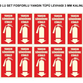 Resim İnterform Interform Fosforlu Yangın Söndürücü Levhası 10’lu Set 