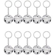 Resim 10/20 adet 3cm/1.18 inç Gümüş Disco Yansıtıcı Mozaik Ayna Topu Anahtarlık Noel Ağacı Süsü Dış Mekan Kadın Çantası Süsü Fermuar Süsü Aktivite Temalı Parti Süsü 