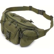 Resim Willowhaven Yeşil Ayqw Taktiksel Bel Çantası Dayanıklı Polyester Çok Cepli Ayarlanabilir Yeşil 