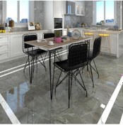 Resim Knsz masa sandalye takımı hem75mazlum crdsyh 100*070 sm 4 sandalye syhsyh sırt minderli 