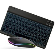 Resim Büro Ev Ofis Bilgisayarı İçin Siyah Rgb Işıklı Klavye Mouse Seti Diğer 