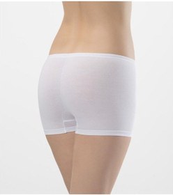 Resim Türen 979 İkili Likralı Kısa Kadın Şort-beyaz Beyaz 