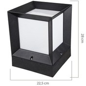 Resim Siyah Kasa Set Üstü Küp Bahçe Armatürü Dış Mekan Aplik 