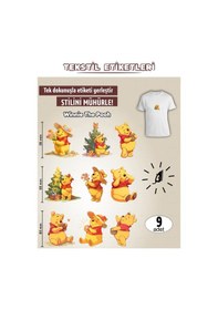 Resim Ütü İle Yapışan Kıyafet Etiketi Winnie The Pooh 9lu Set Karışık 