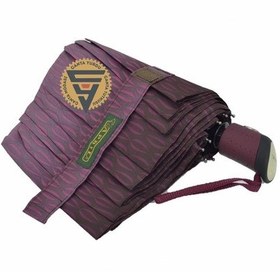 Resim April A-217l Unisex Tam Otomatik Şemsiye Desenli Mor Siyah 