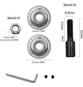 Resim Depolife Motor Için Bağlantı Şaftı Somunlu Kaplin Mandren Adaptör 5mm 6mm 8mm Mil Uyumlu 3lü Bağlama Mili 