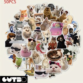 Resim 50'li Paket GUTBD Sevimli Evcil Hayvan Sticker Kitabı, 50 Adetsiz PVC Şekilli Etiketiyle - Yüksek Kaliteli Kendinden yapışkanlı DIY Scrapbook Kesme Parçaları, Simli Detaylar, İnek Köpeğe Tavşan Guinea Domuzu At & Daha Fazlası ile Telefon Kılıflarına, Defterlere Planlayıcıların ve El Sanatları İçin Uygun - Mat Bitiş, Bir Kezlik Kullanım, Canlı Renkler, Kolay Soyulup Yapıştırma, Artık Bırakmaz, Pet Severler ve Albüm Tutkunleri İçin Mükemmel 