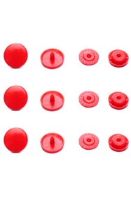 Resim SeraSelin 100 Adet Ateş Kırmızı Çıtçıt Plastik, T5 = 12,4 Mm, Dikişsiz, Kolay Takılır, Ateş Kırmızı Çıt Çıt 