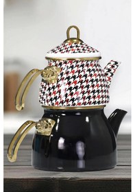 Resim Pr Home Forte Black Gold Model Emaye Çaydanlık Siyah 