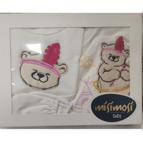 Resim Missimosi Kızılderilipembe 5 Li Zıbın Seti Hastane Çıkışı Pamuklu Pembe 