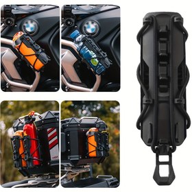 Resim Motorsiklet Modifikasyon Aksesuarları Ayarlanabilir Motorsiklet Hızlı Çıkarma Serbest Delme Tampon Arka Kuyruk Kutusu İçecek Su Şişesi Tutucusu 