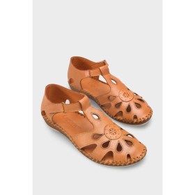 Resim Capone Outfitters Nichol Hakiki Deri Soft Konfor Kadın Sandalet 