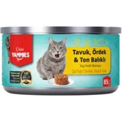 Resim Yammies Tavuk Ördek Ton Balıklı Yaş Kedi Maması 85 G 