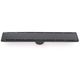 Resim Sukar Line/6 Lineer Duş Kanalı Siyah Plain Izgaralı Paslanmaz Çelik Kasalı Koku Önleyicili - 50 cm 