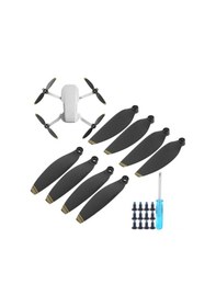 Resim Shineyee Mavic Mini İçin 8 Adet Siyah Altın Kenarlı Drone Kanadı - Dayanıklı Plastik, Hızlı Değişim, Dürtücü Ve Yumuşak Uçuş 